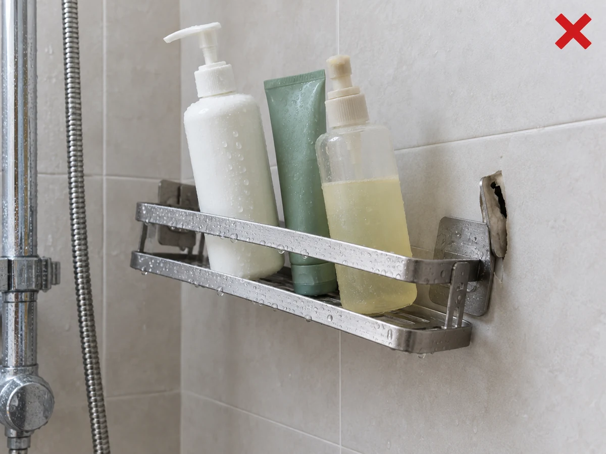 Ignoring a loose shelf — Stop using it and report it; do not repair it yourself.