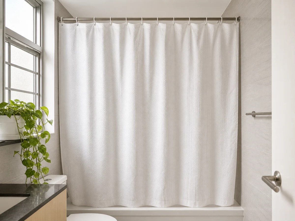 Folding or refitting while damp — Dry fully in a ventilated place and hang the curtain spread out.