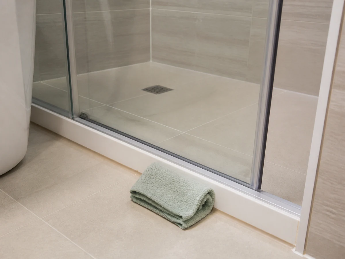 How to Clean a Shower Curtain and Curtain Seal: Wipe the fixed seal gently