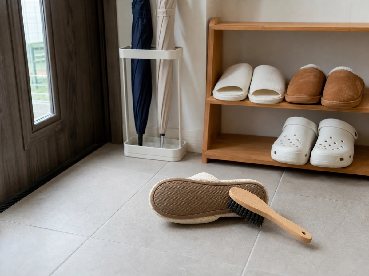 Paano Linisin ang Slippers at House Shoes: Hiwalay na outsole clean