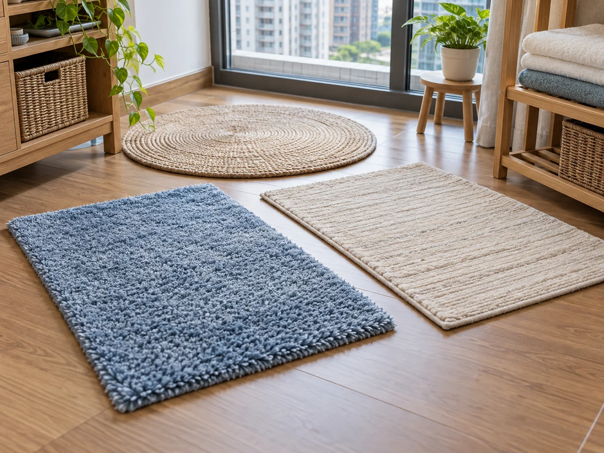 How to Clean Small Rugs by the Care Label — Items safely arranged after cleaning with no visible soil left on the surfaces