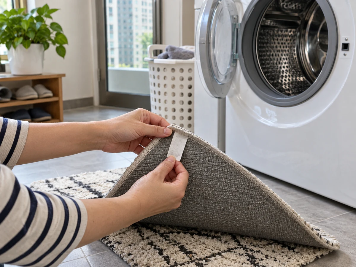 How to Clean Small Rugs by the Care Label: Check backing and care label