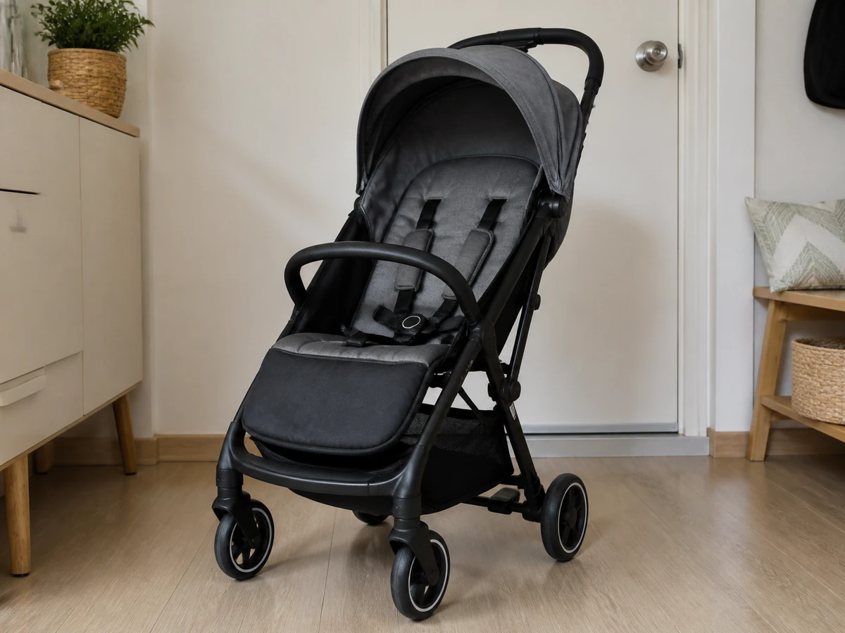 Folding or using the stroller while damp — Dry fully while open, then reassemble and inspect every safety function.