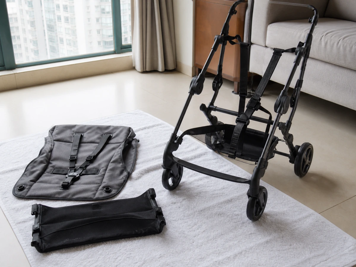How to Clean a Stroller by the Manufacturer’s Instructions: Remove only approved parts