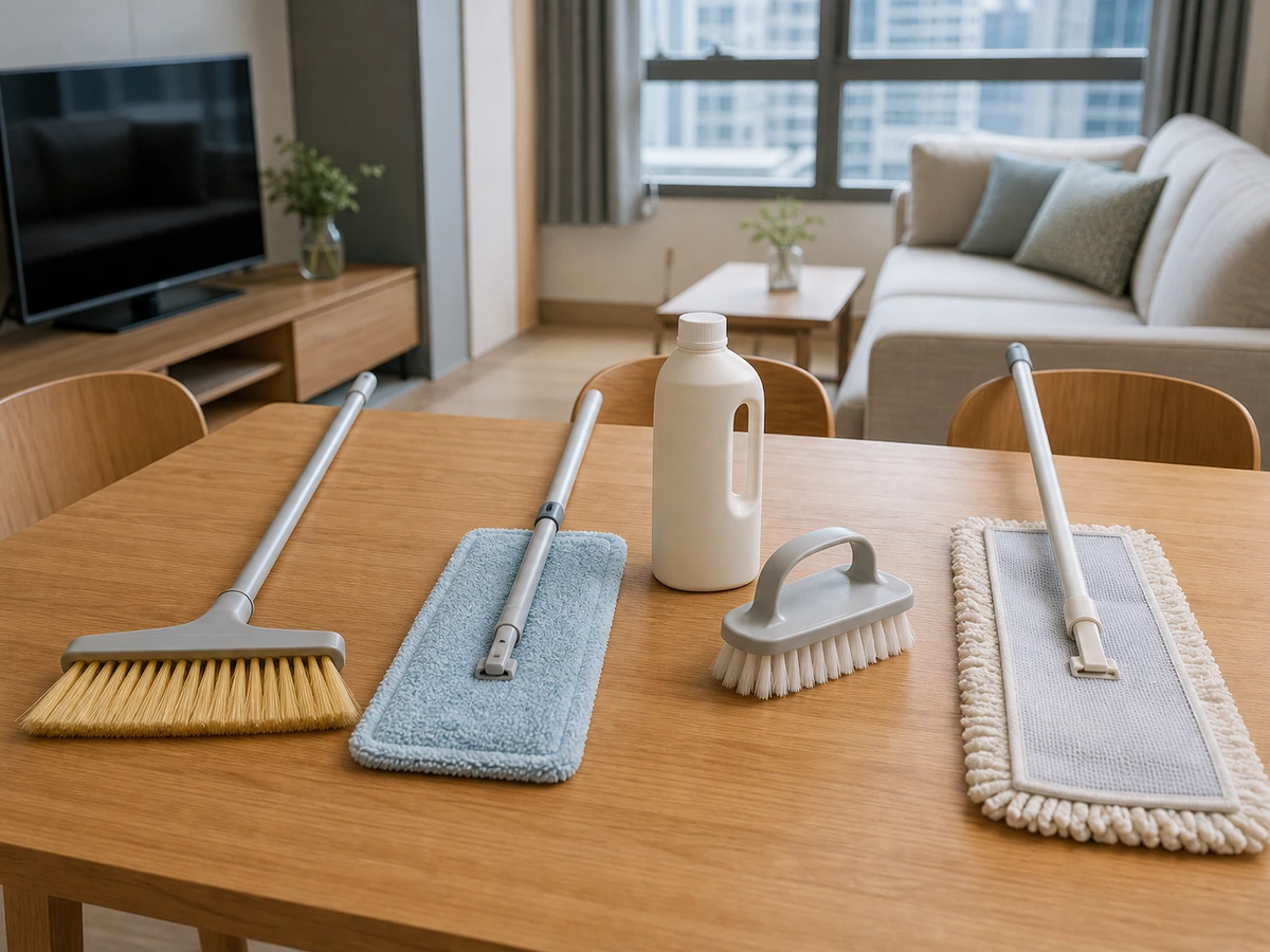 tile and grout floor compatible soft cleaning tools