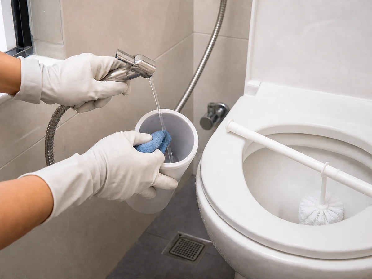 Paano Linisin ang Toilet Brush at Holder: Linisin ang holder