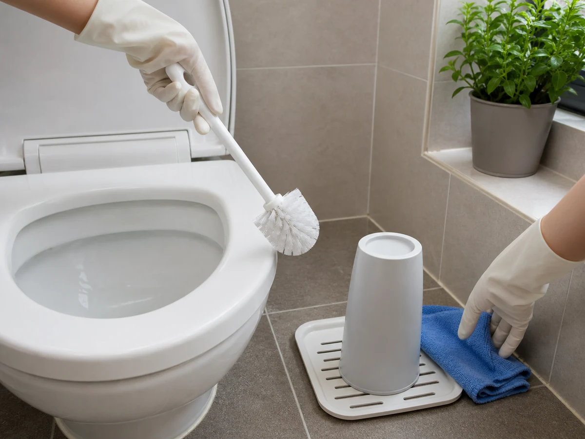 Paano Linisin ang Toilet Brush at Holder: Patuyuin at ibalik