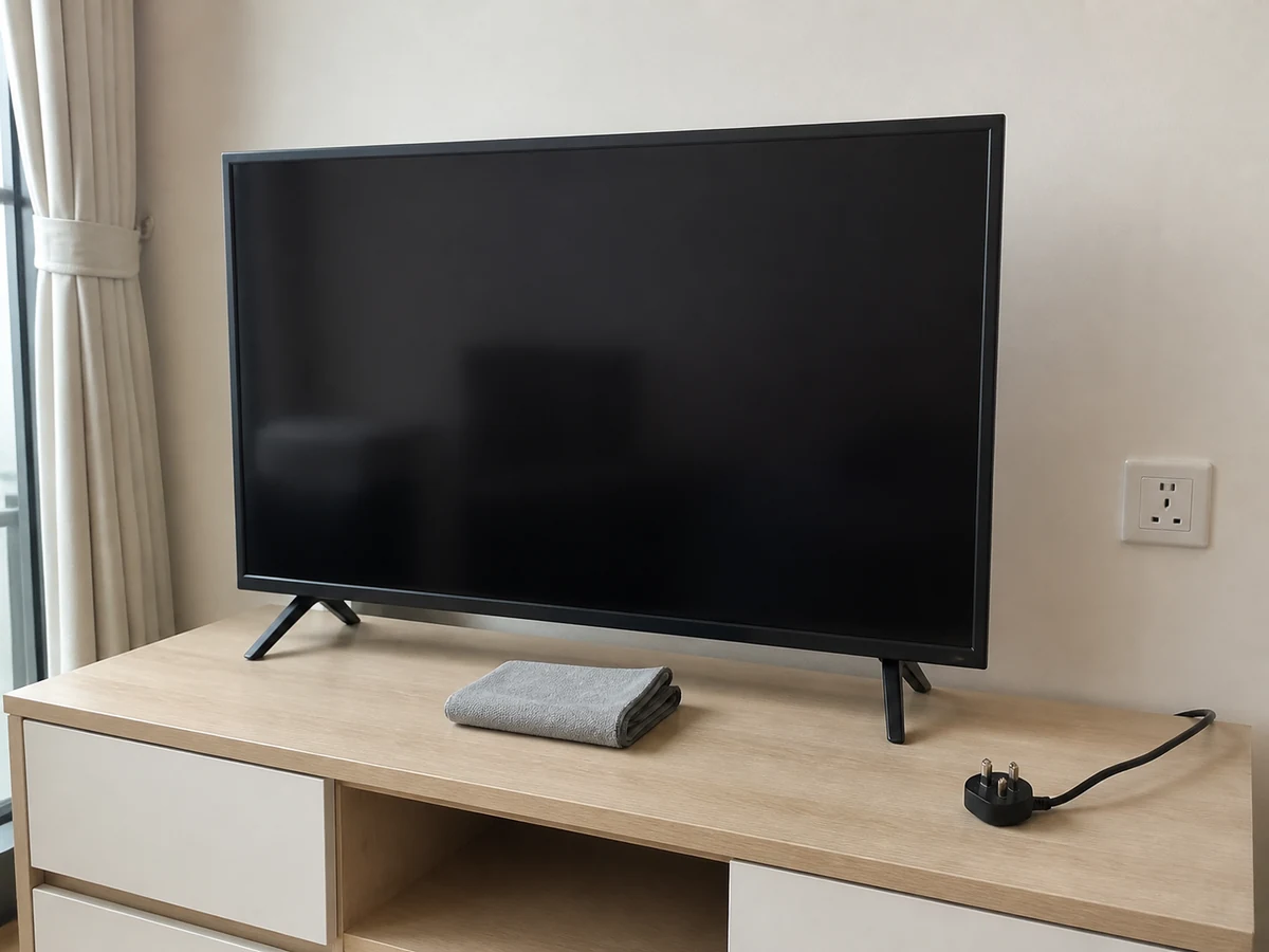 How to Clean a Television Screen Safely: Dust with a dry cloth