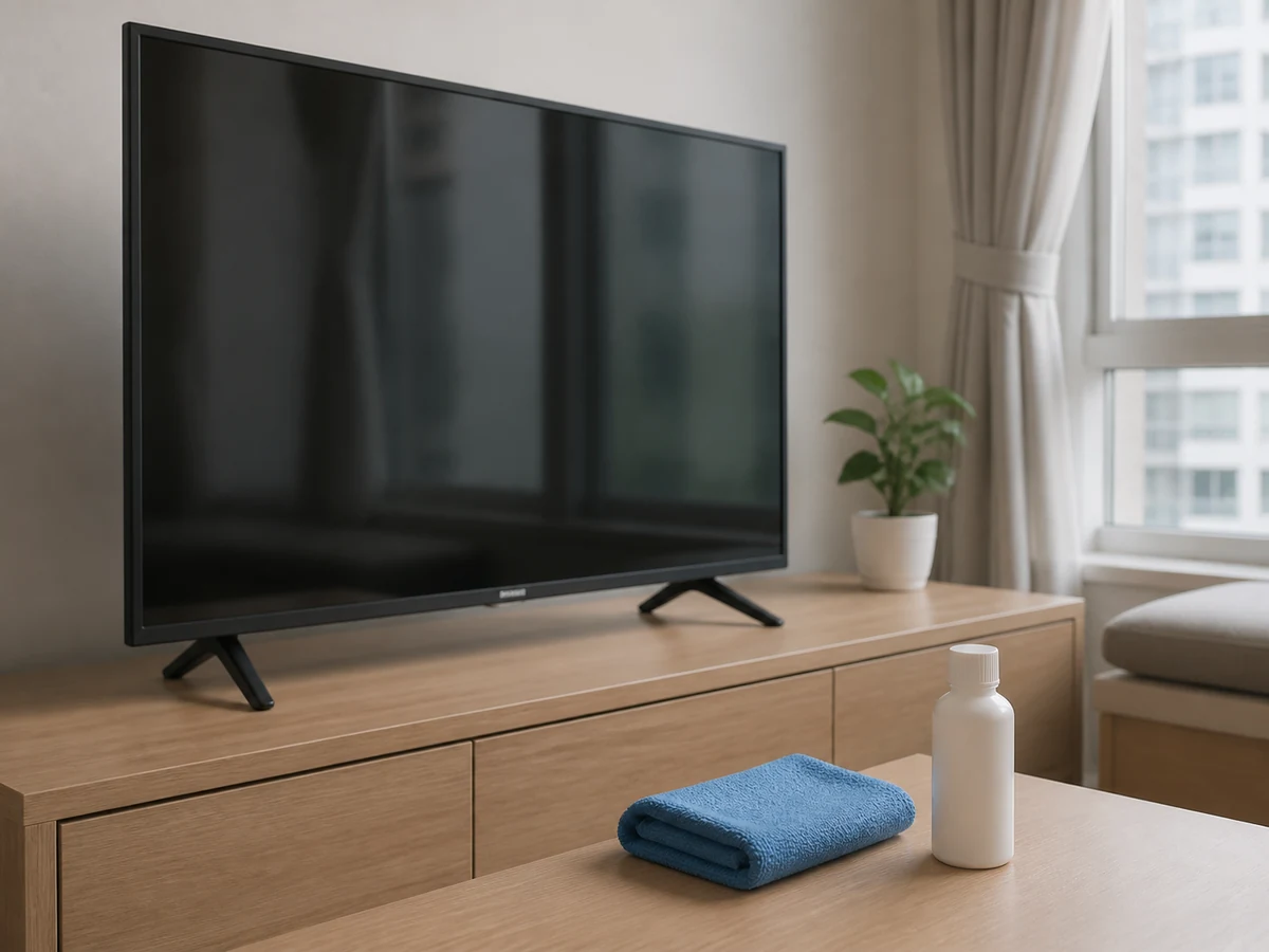 How to Clean a Television Screen Safely: Treat marks in small areas