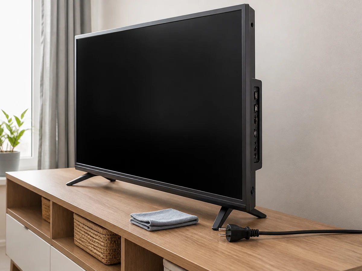 How to Clean a Television Screen Safely: Dry the frame and protect openings