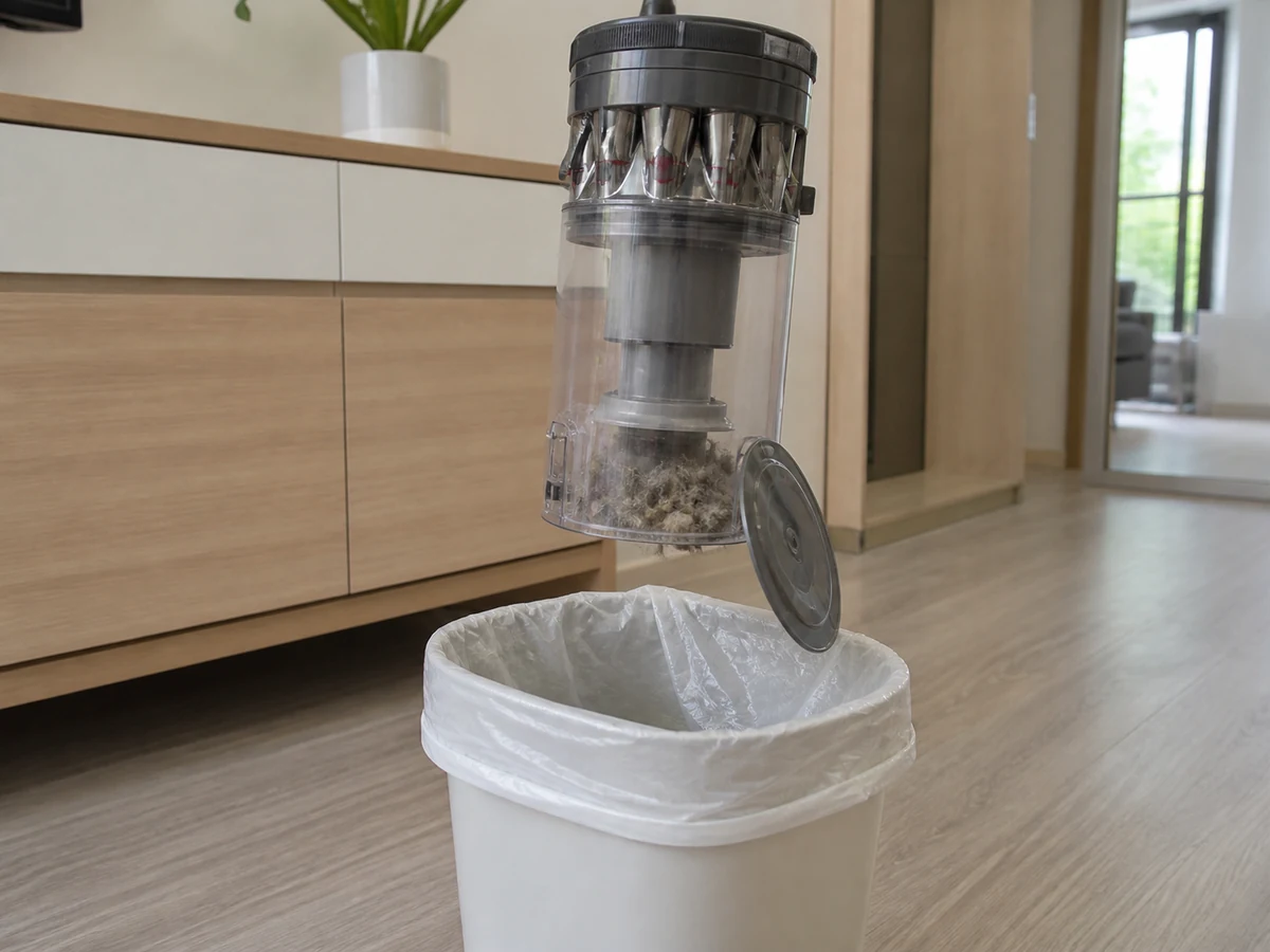 How to Clean a Vacuum Bin and Filter: Empty the bin as directed