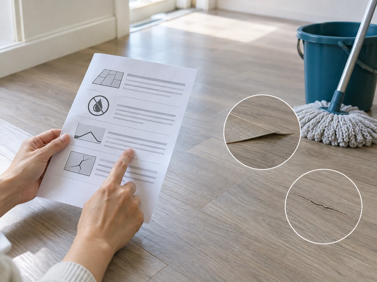 Paano Linisin nang Ligtas ang Vinyl o Resilient na Sahig: Suriin ang care limit