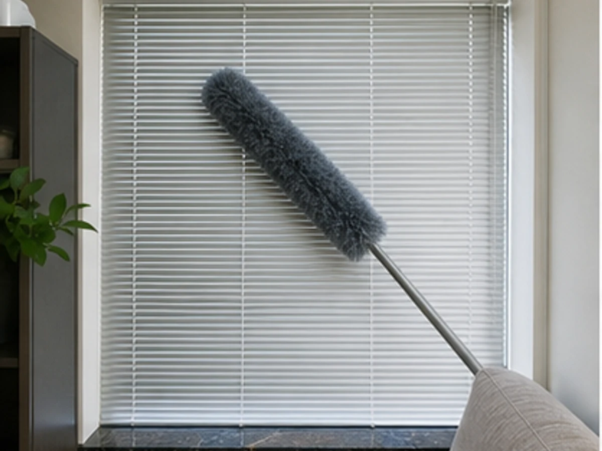 How to Clean Window Blinds Safely: Dry-dust from top to bottom