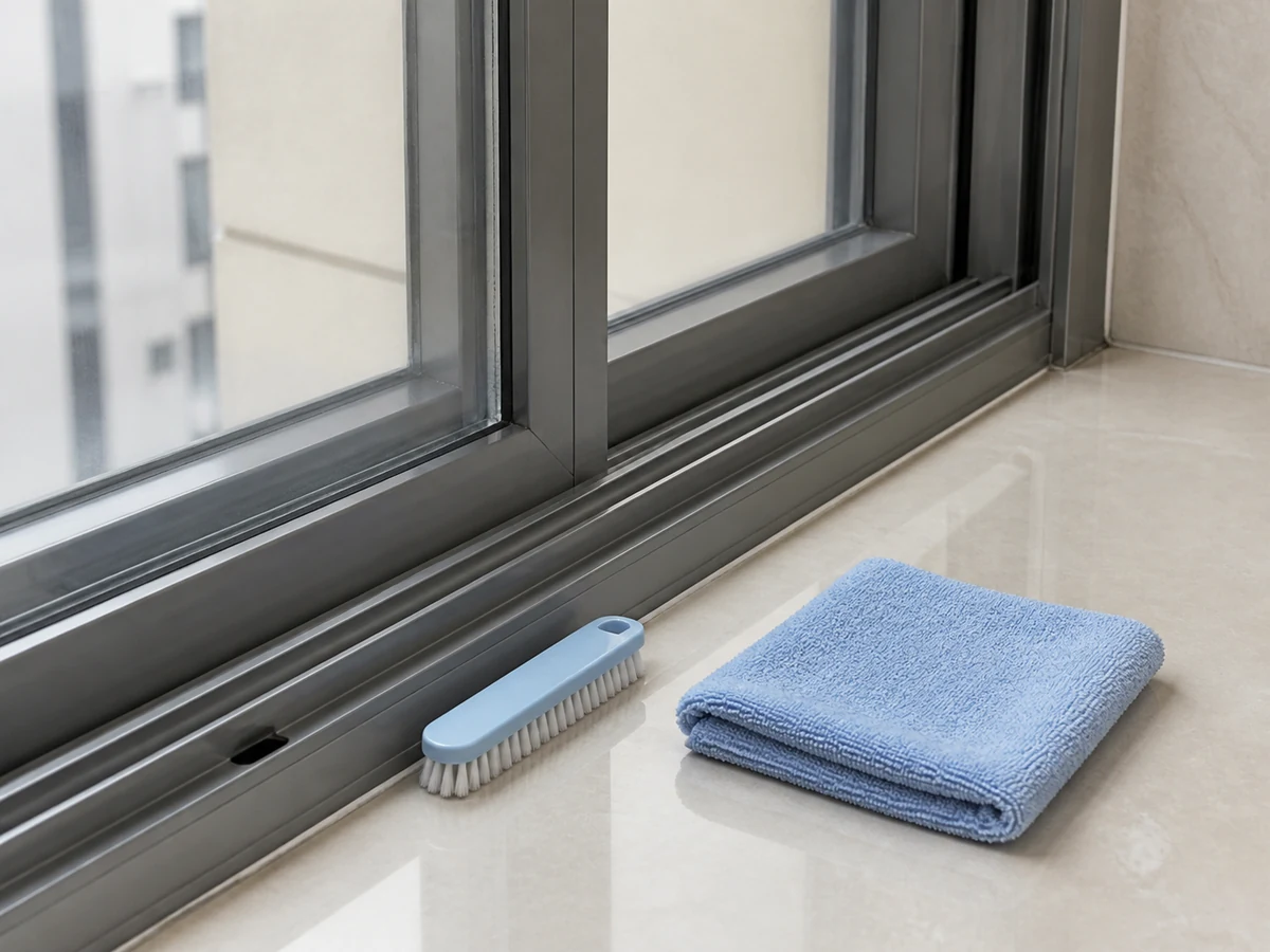 Scraping with a knife or metal tool — Use a soft brush and a method suitable for the material.