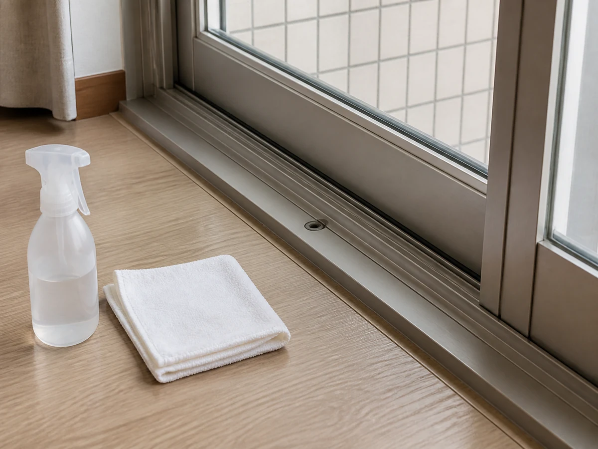 How to Clean Window Frames and Tracks: Wipe the frame by material