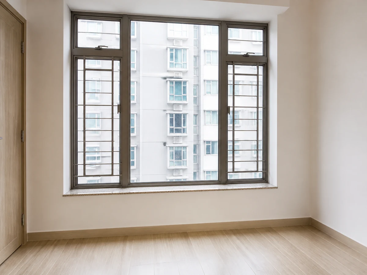 Safe completed indoor Hong Kong household scene for how to clean window glass safely