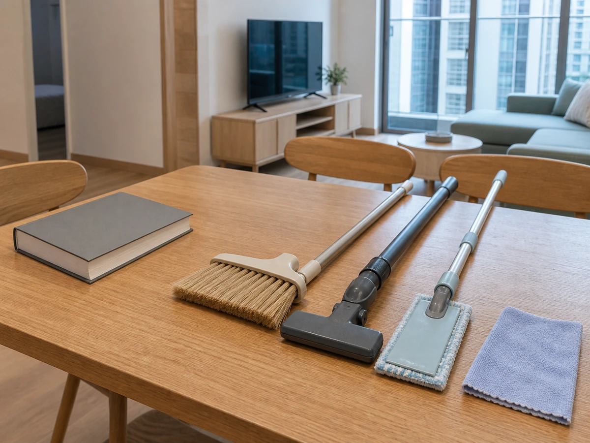 wood-look floor compatible soft cleaning tools
