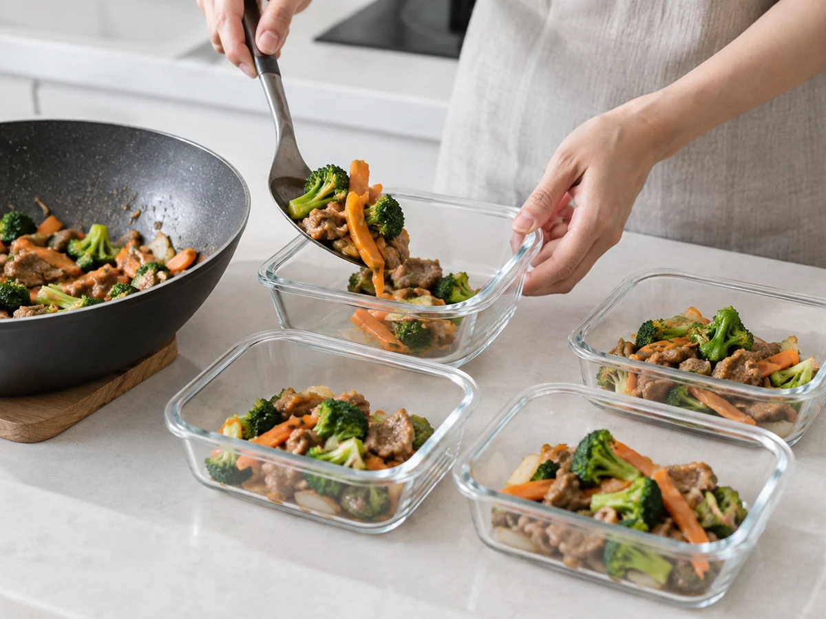 Cool, Label and Refrigerate Leftovers Safely: Portion shallowly