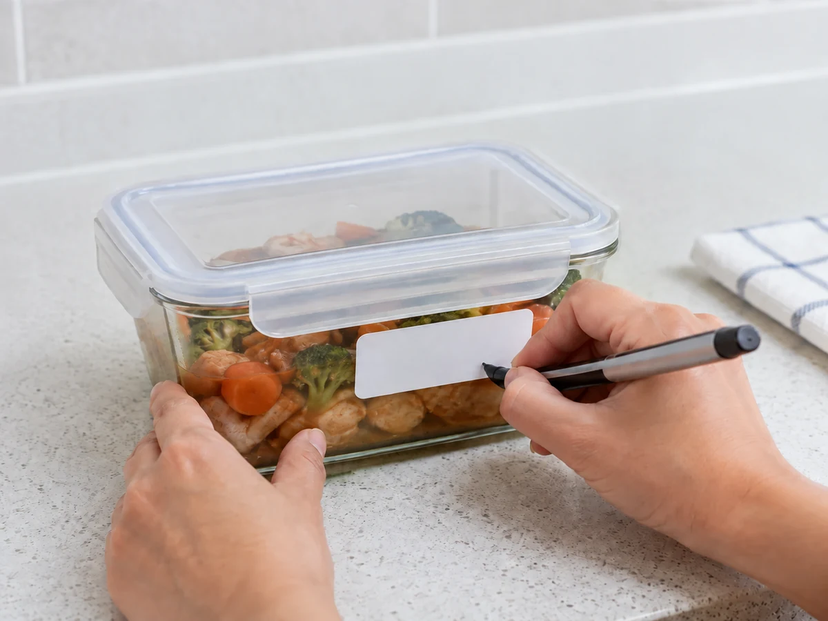 Cool, Label and Refrigerate Leftovers Safely: Label and cover