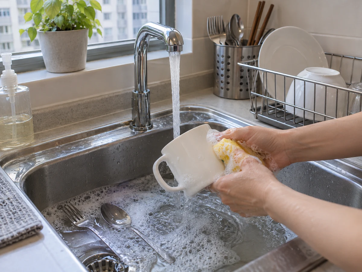 Cara Mencuci Piring dan Alat Makan dengan Tangan: Cuci yang lebih bersih dahulu