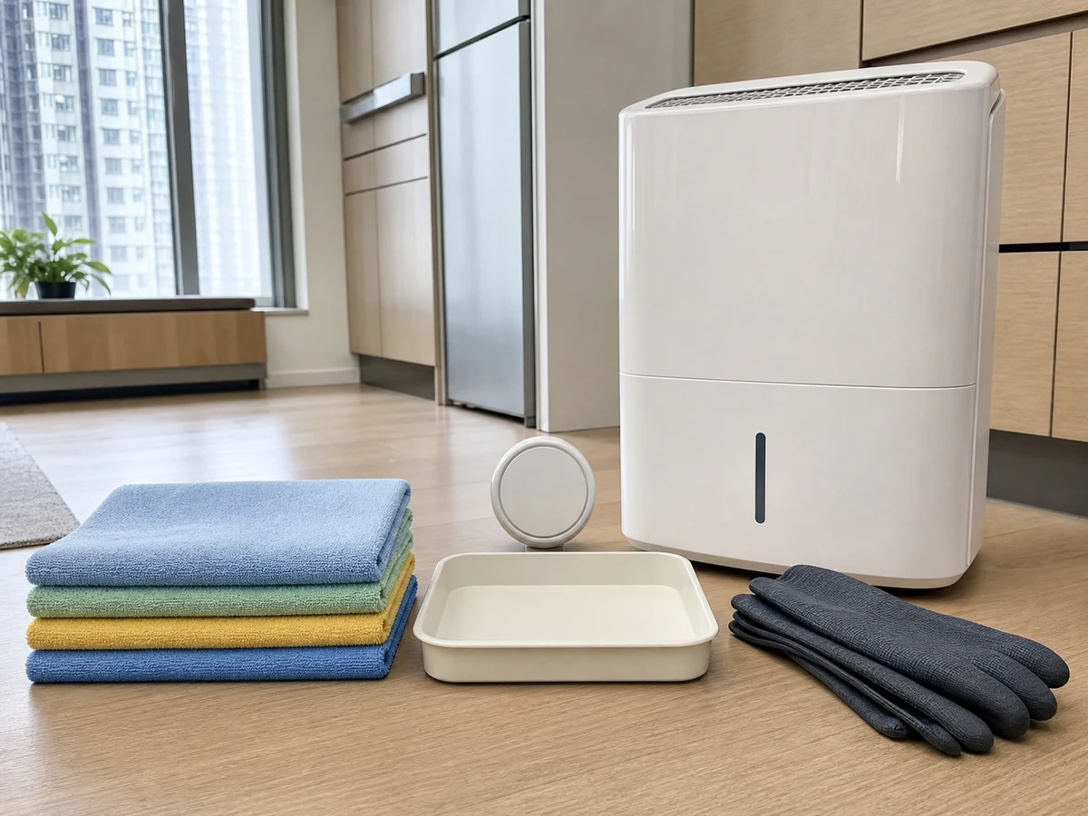 如何處理家中濕氣及結露? — 所需工具整齊分開