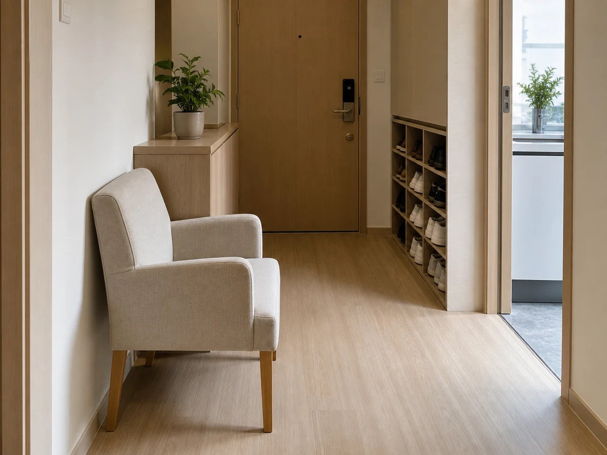 Using a wheeled or folding chair as support — Keep genuinely stable support; stop using and report unstable furniture.