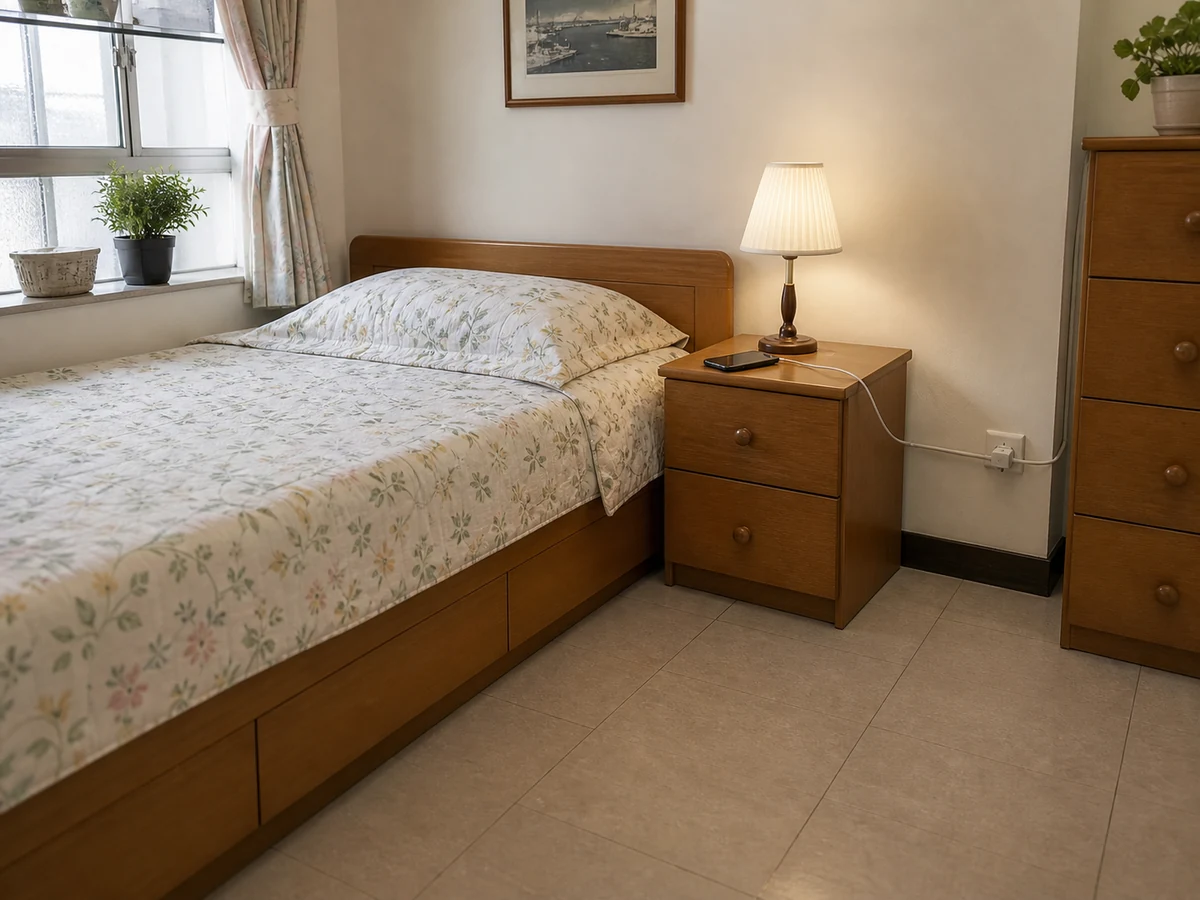 How to Organise an Elderly Person’s Bedroom and Clear Pathways: Set the bedside and night route