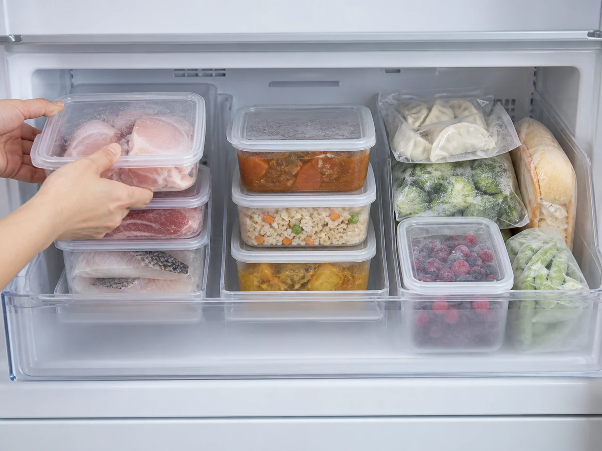 Organise Freezer Food and Rotate by Date: Group by type