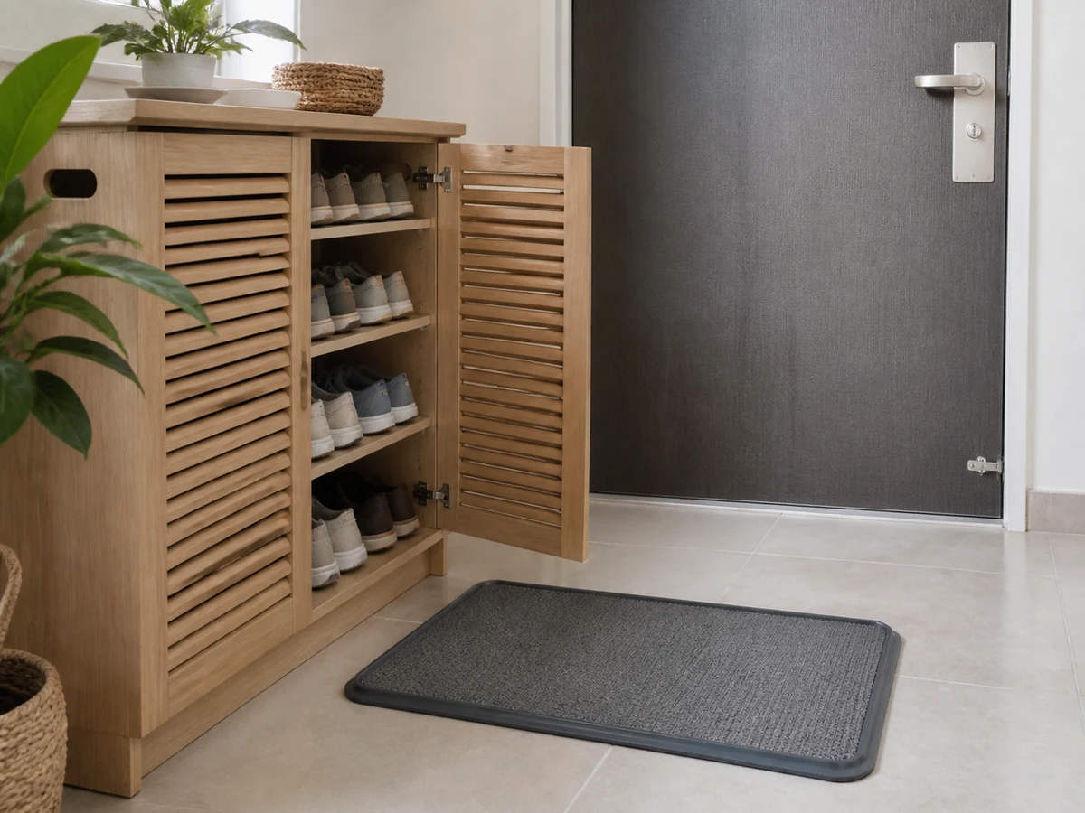 Safe completed household scene for how to organise a shoe cabinet and reduce odour in an ordinary Hong Kong home