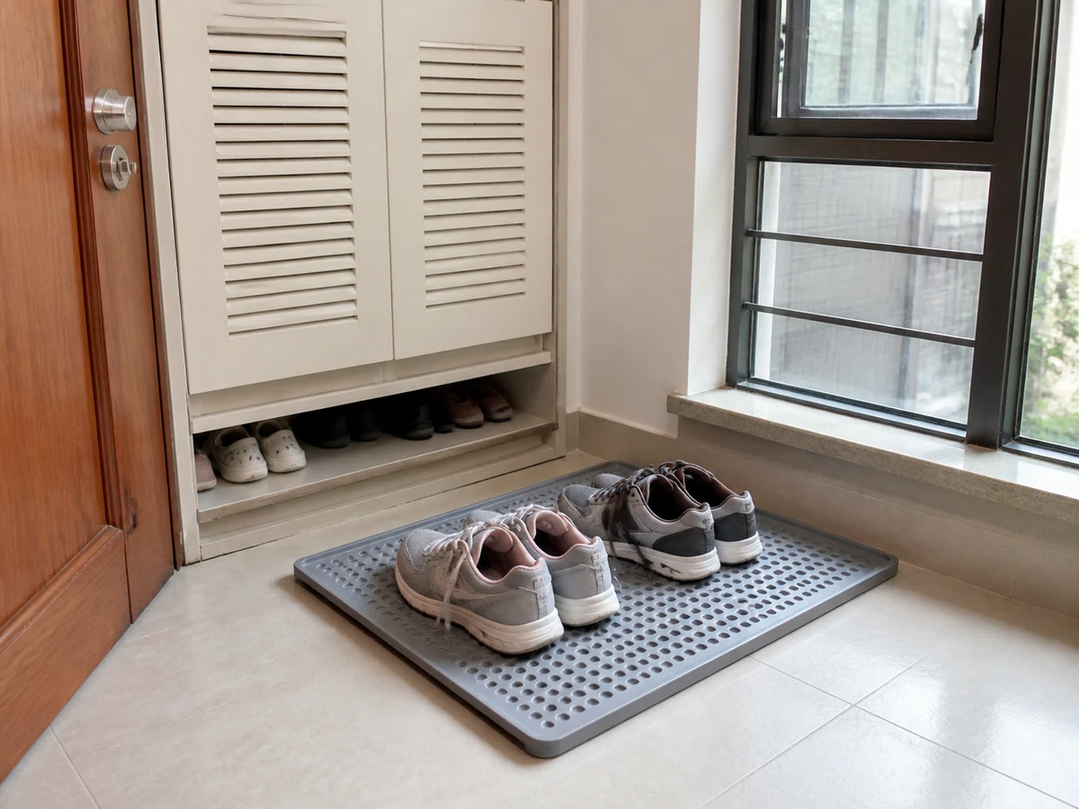 How to Organise a Shoe Cabinet and Reduce Odour: Dry wet shoes with airflow