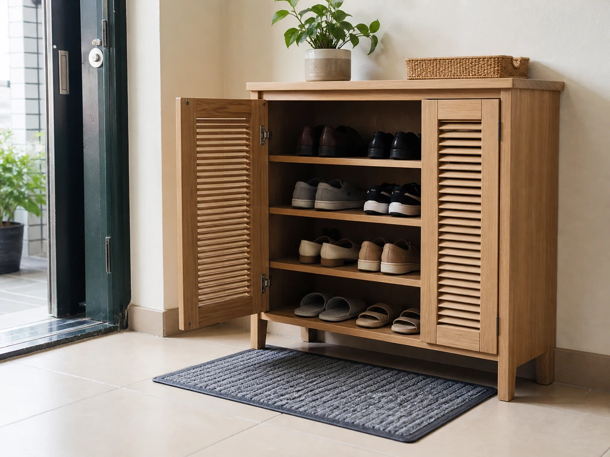 How to Organise a Shoe Cabinet and Reduce Odour: Check odour and moisture