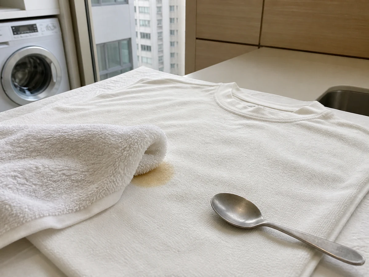 預先處理衣物污漬: 先移除多餘污物