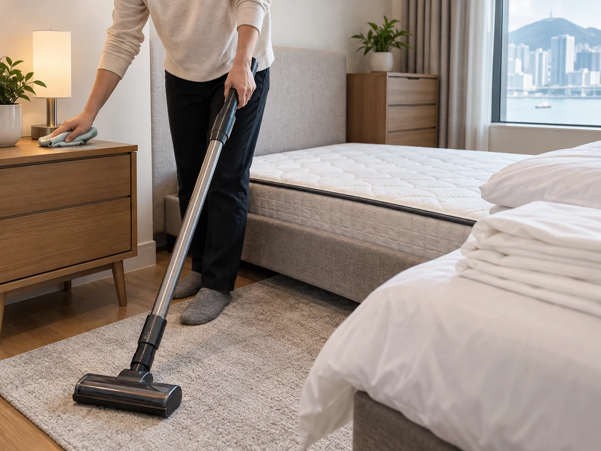 Reset a Guest Room and Change Bedding after a Stay: Reset surfaces without oversharing