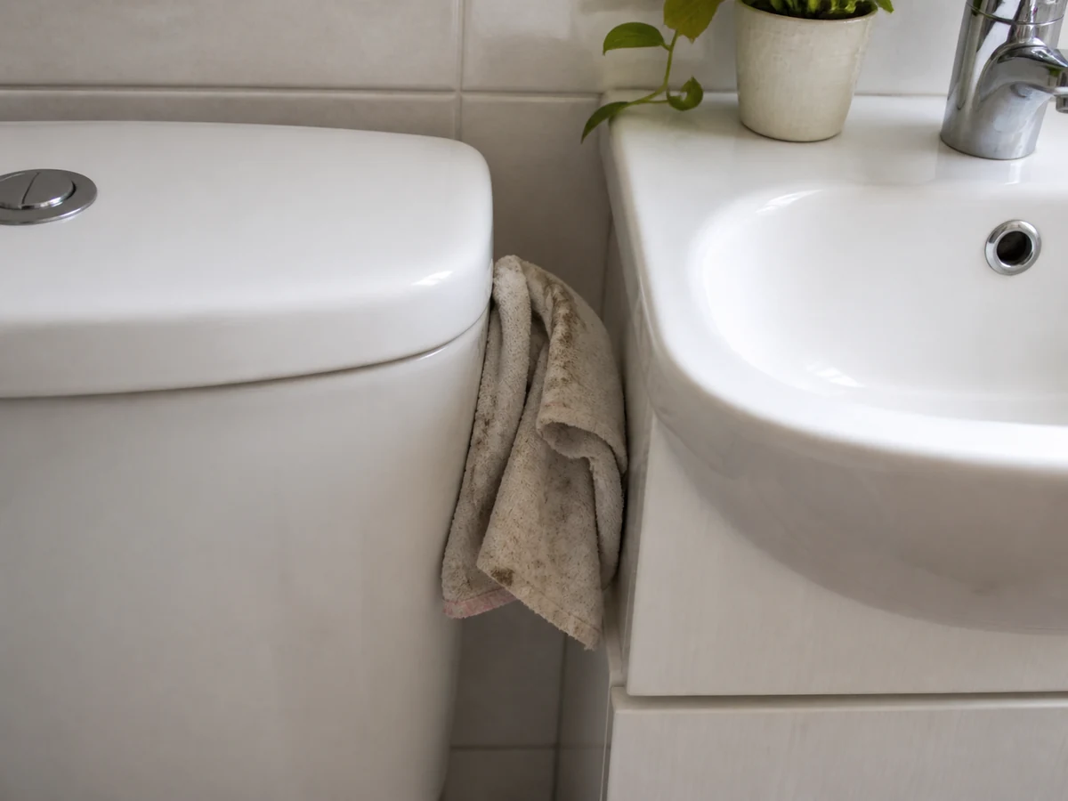 Using the same cloth on a toilet and then a basin. — Assign separate cloths to the toilet and other zones.