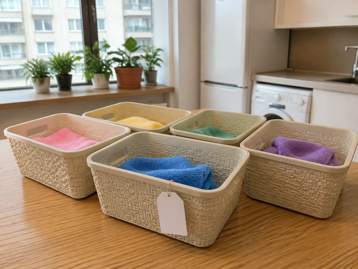 How to Keep Cleaning Cloths Separate: Assign each cloth one purpose