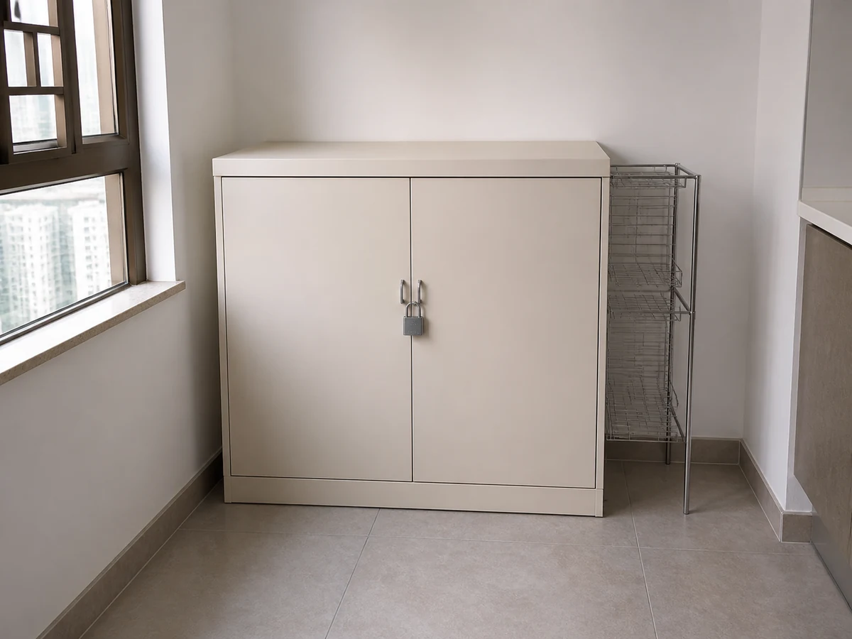 Placing products high but leaving cabinet unlocked — Use a genuinely locked designated storage location inaccessible to children.