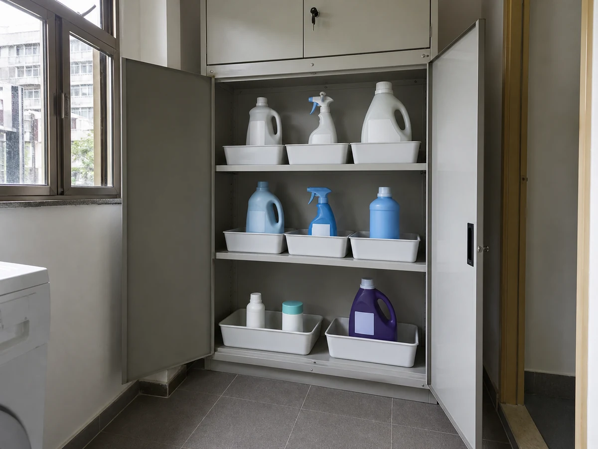How to Store Cleaning Products Safely: Separate incompatibles by each label
