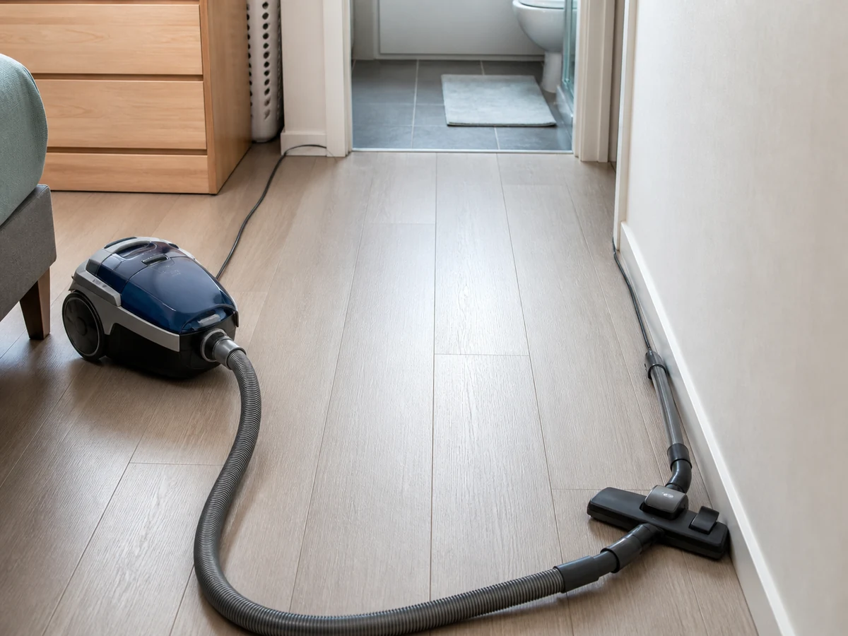 The Correct Order for Vacuuming and Mopping: Vacuum toward the exit