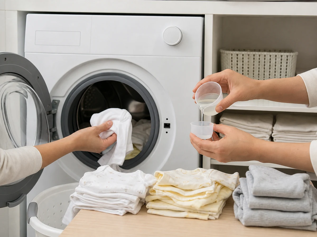 Cara Mencuci dan Mengeringkan Pakaian Bayi: Cuci sesuai petunjuk