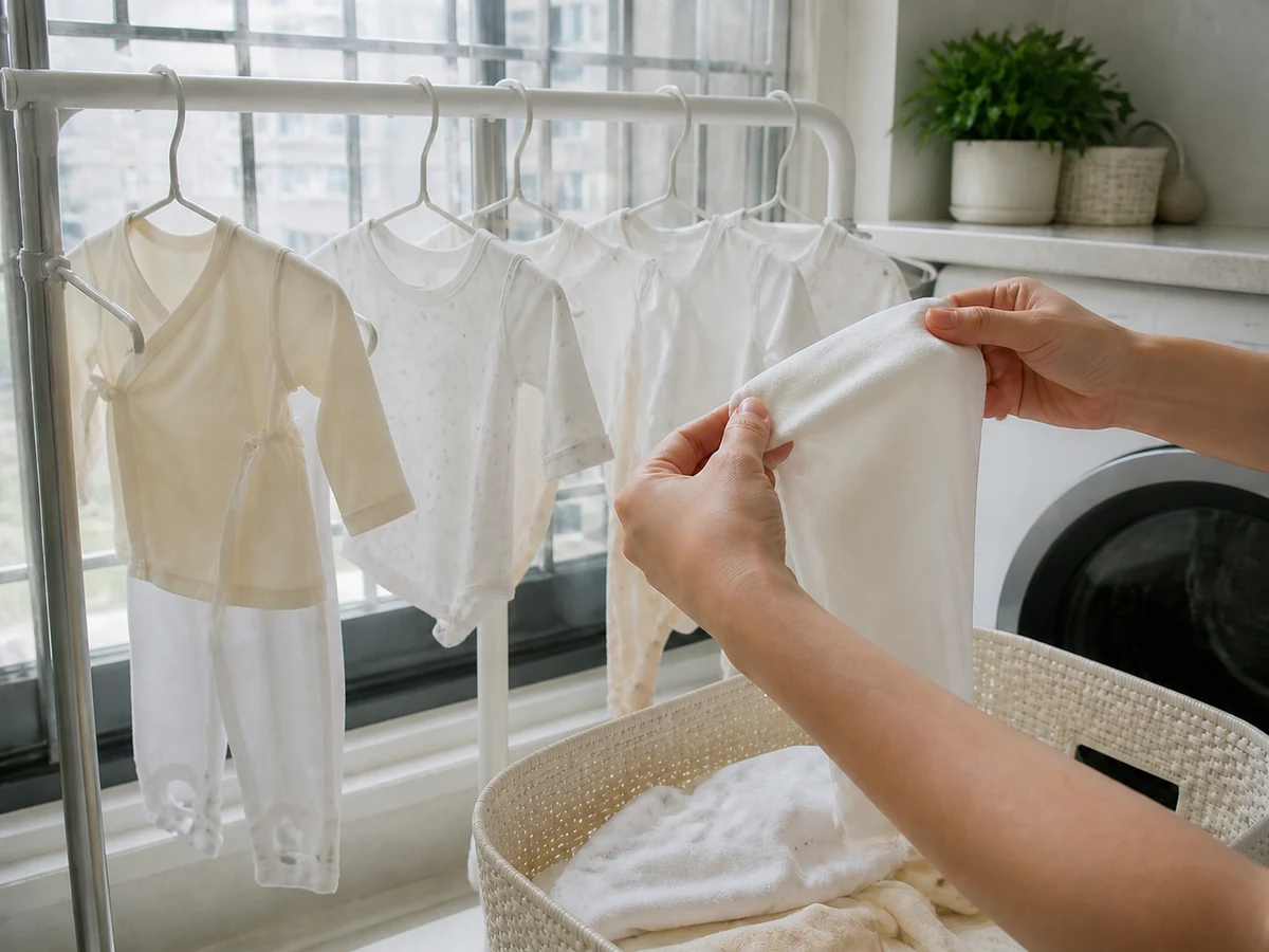 Cara Mencuci dan Mengeringkan Pakaian Bayi: Keringkan sebelum simpan