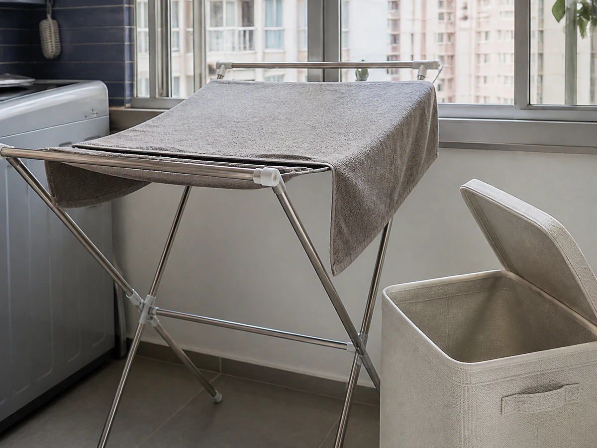 Leaving wet towels sealed in a hamper — Spread them out to air until it is time to wash.