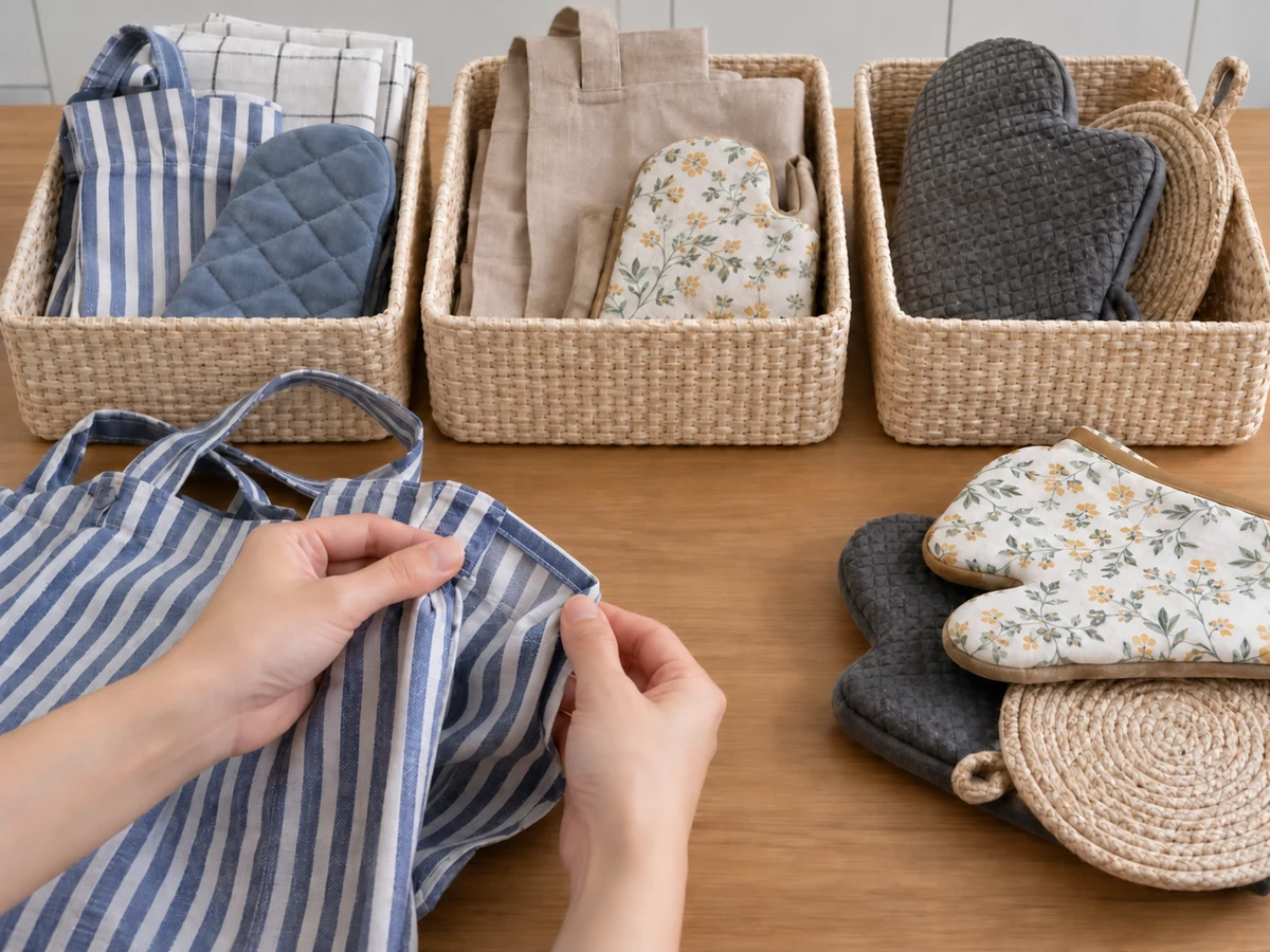 Wash Aprons, Oven Gloves and Pot Holders by Care Label: Read every apron, oven-glove and pot-holder label