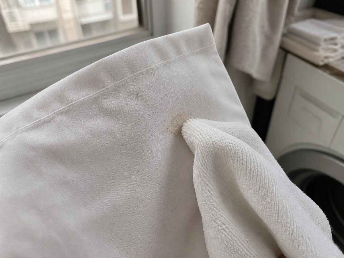 How to Wash Bed Sheets and Pillowcases: Treat stains as labelled