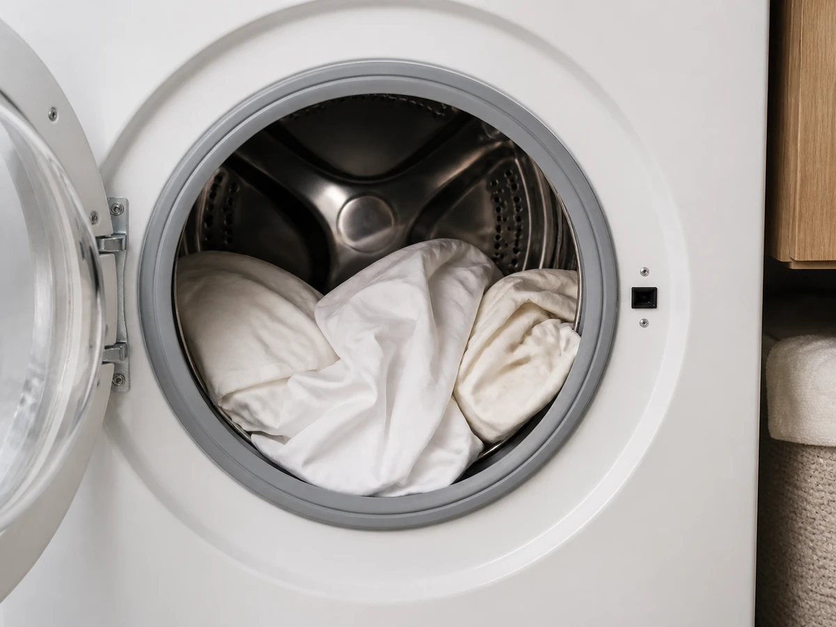 How to Wash Bed Sheets and Pillowcases: Load loose, suitable amounts