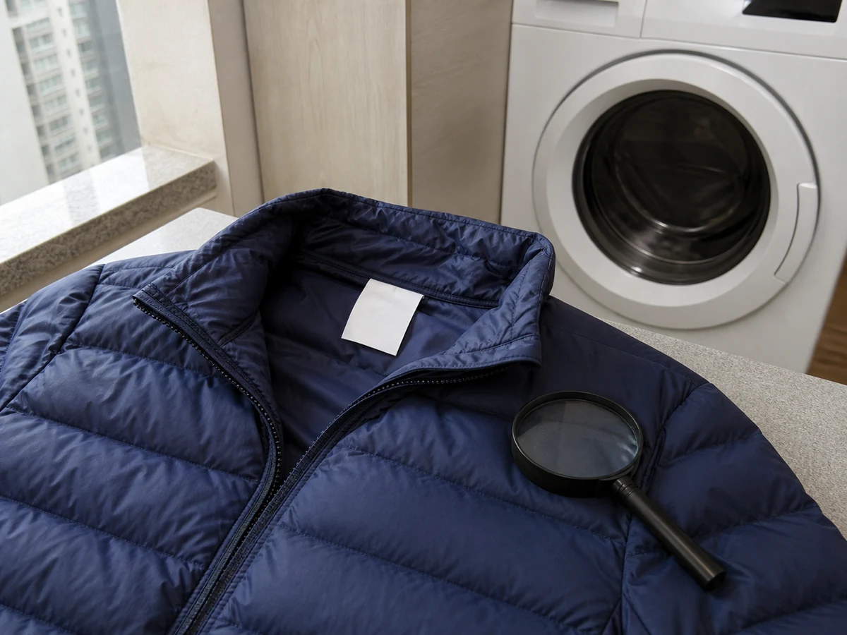 Machine-washing without the label — Check the actual label and maker method first.