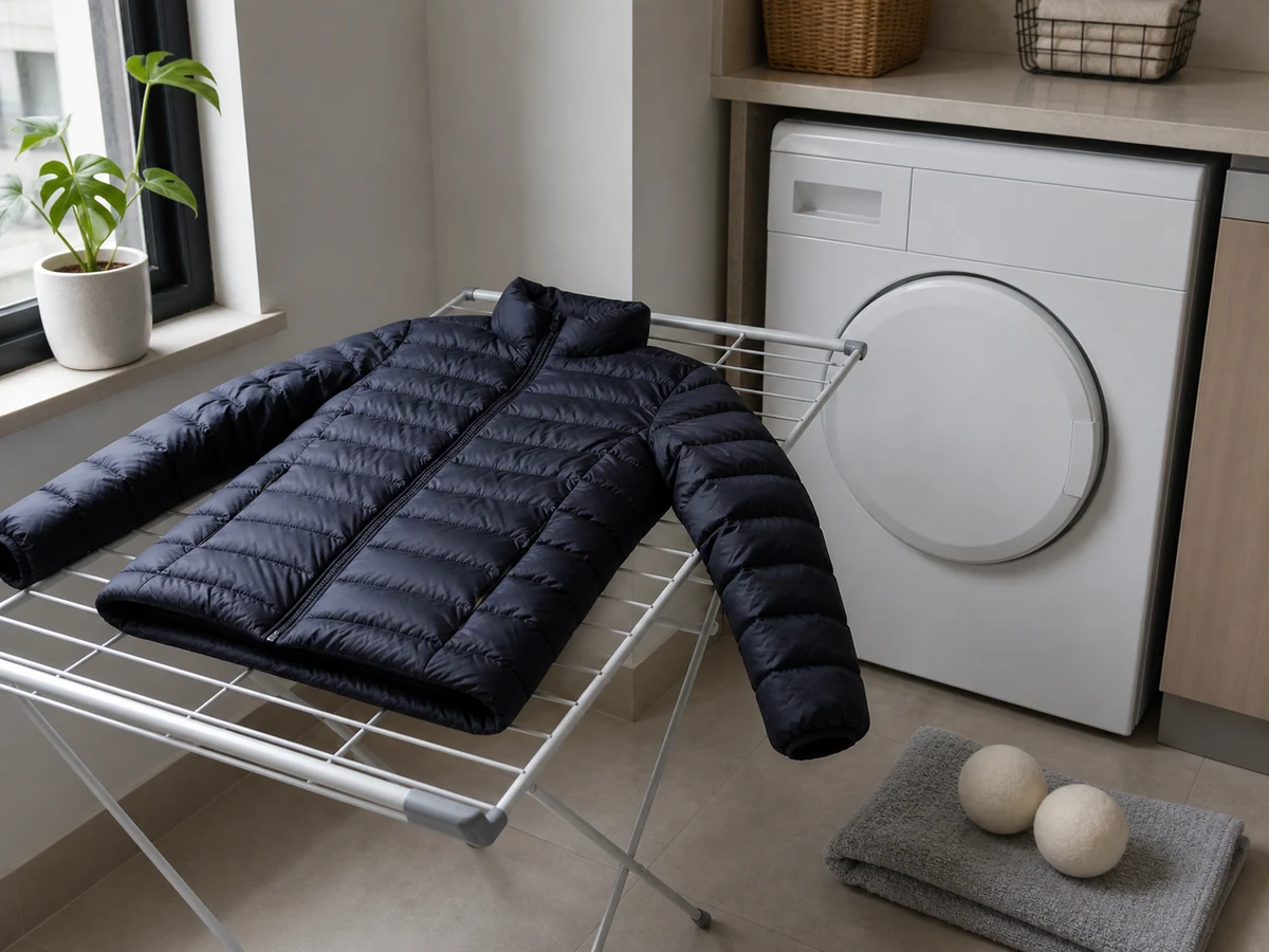 Wash a Down Jacket: Dry slowly as labelled