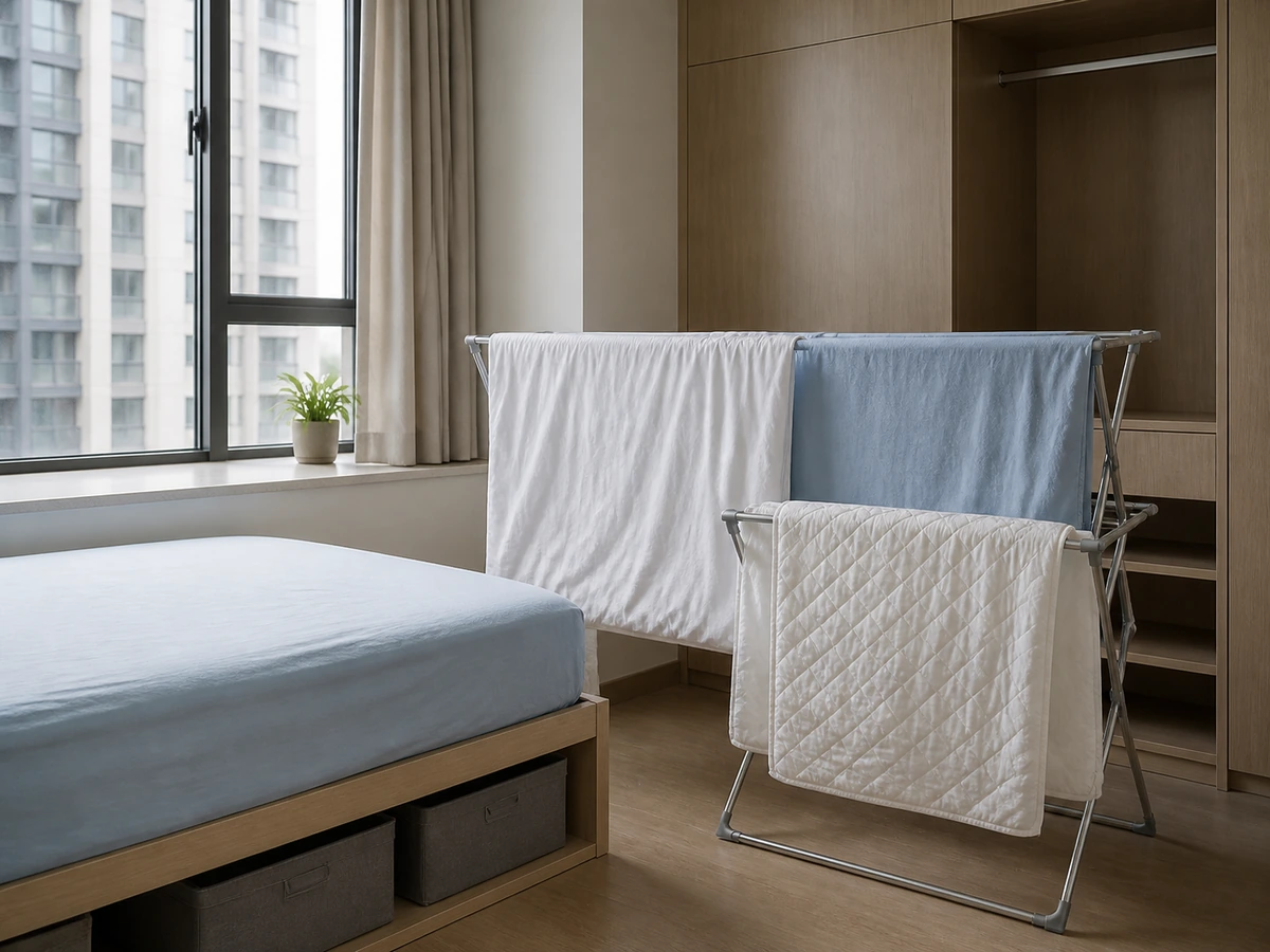如何清洗被袋、床笠和床褥保護套？: 按各自標籤清洗及乾燥