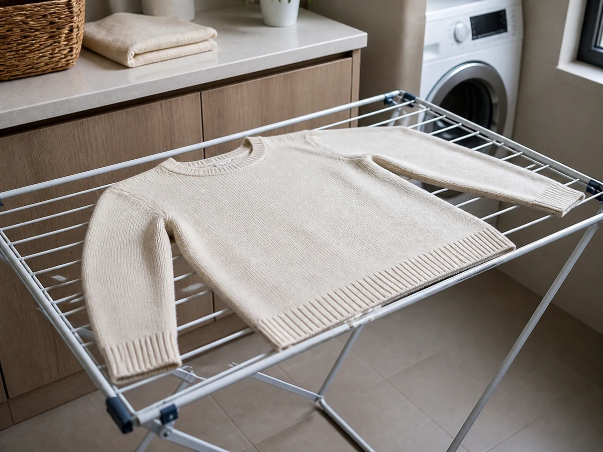 Safe dry completed Hong Kong home scene for wash sweaters and knitwear