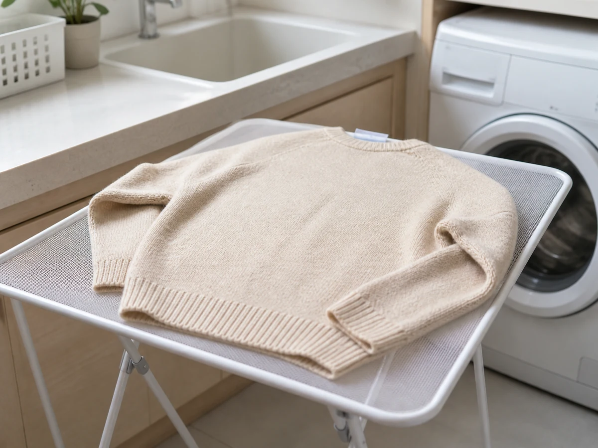 Lahat ng sweater ay machine wash — Basahin ang label at approved programme lang.
