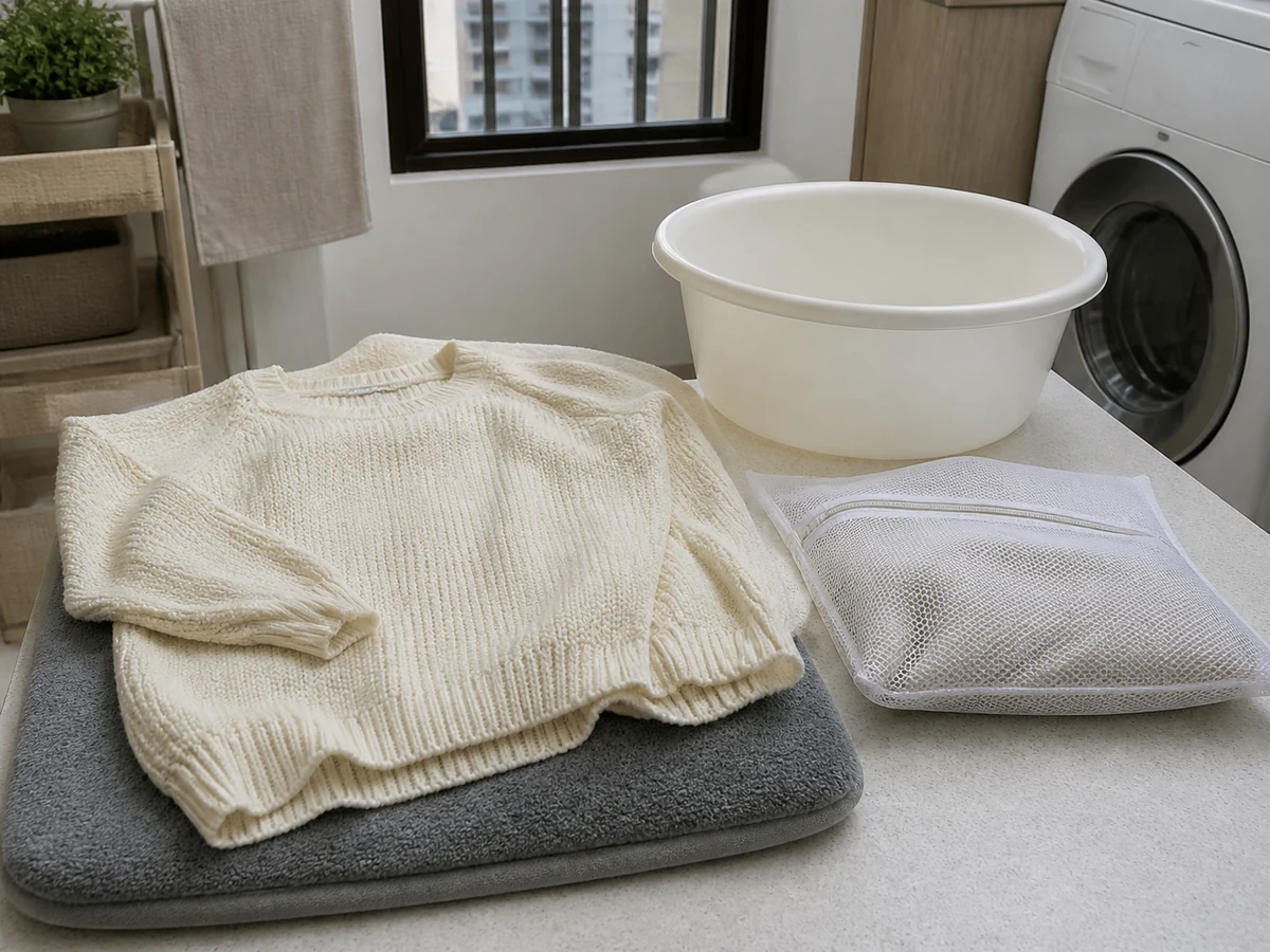 Labhan ang Sweaters at Knitwear: Pumili ng pinapayagang method